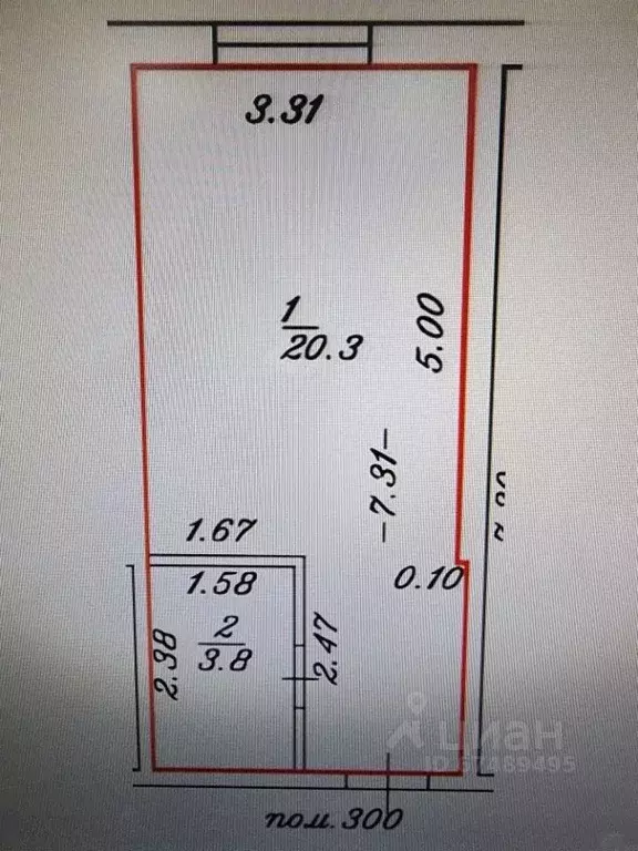 Студия Краснодарский край, Анапа Владимирская ул., 154к4 (24.1 м) - Фото 2