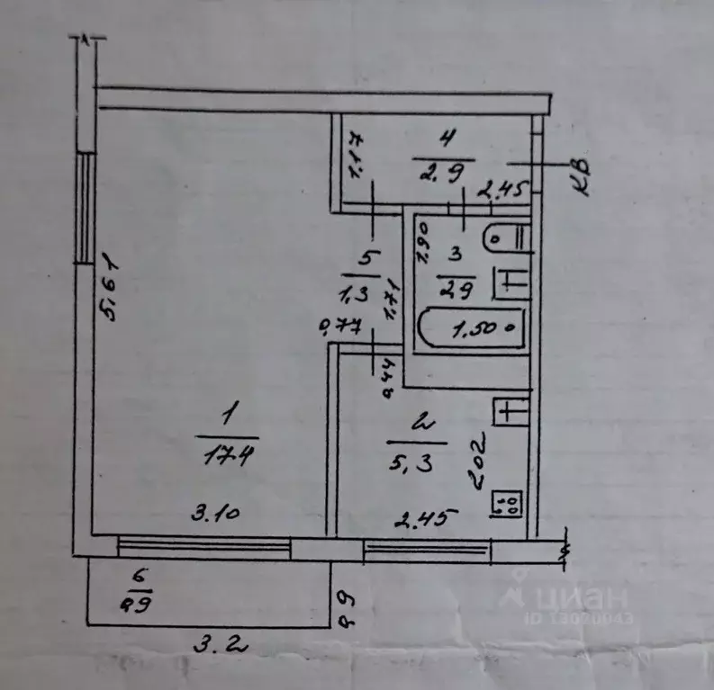 1-к кв. Татарстан, Зеленодольский район, Октябрьское с/пос, пос. ... - Фото 2