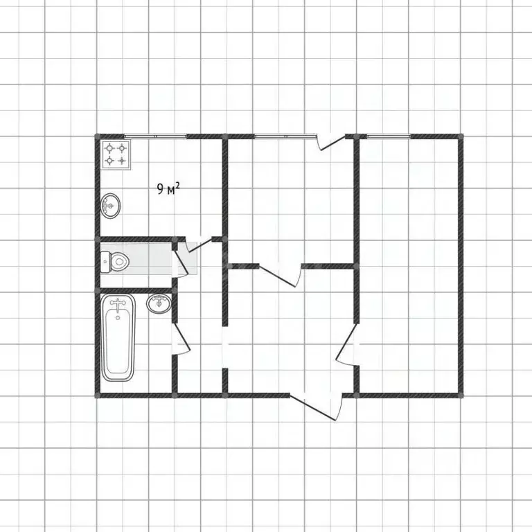 2-к кв. Белгородская область, Белгород ул. Буденного, 14б (51.0 м) - Фото 2