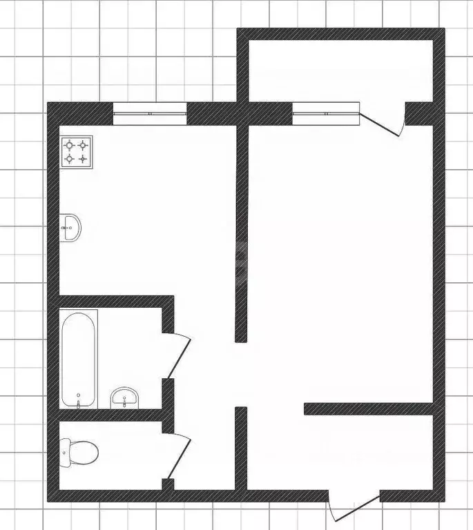 1-к кв. Липецкая область, Липецк Агрономическая ул., 17 (32.0 м) - Фото 1