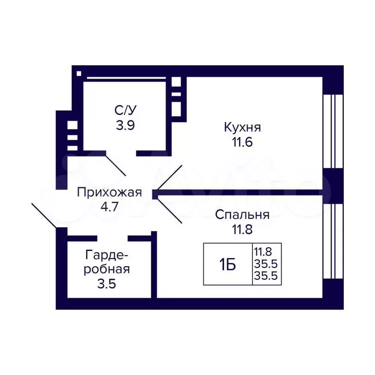 1-к. квартира, 35,5 м, 10/20 эт. - Фото 0