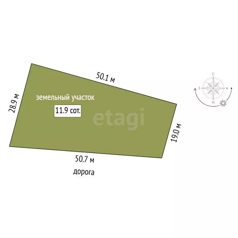 Участок в Тюменский муниципальный округ, деревня Речкина (11.82 м) - Фото 1