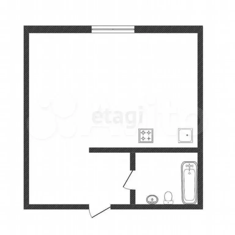 Квартира-студия, 27,7 м, 6/14 эт. - Фото 0