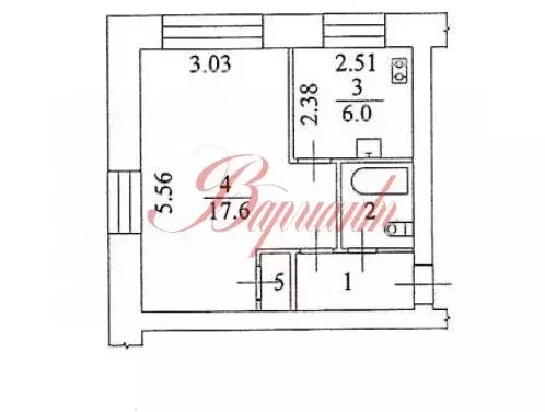 1-к кв. Архангельская область, Северодвинск просп. Ленина, 43 (30.2 м) - Фото 2