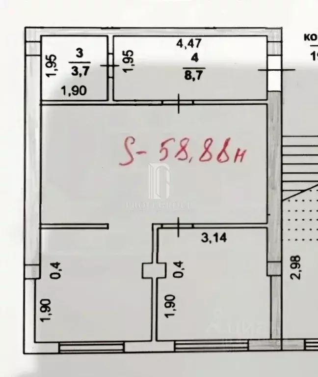 1-к кв. Дагестан, Каспийск 12-я линия (58.88 м) - Фото 2