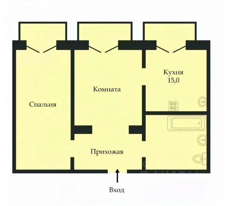 2-к кв. Москва Большая Садовая ул., 1 (56.0 м) - Фото 2