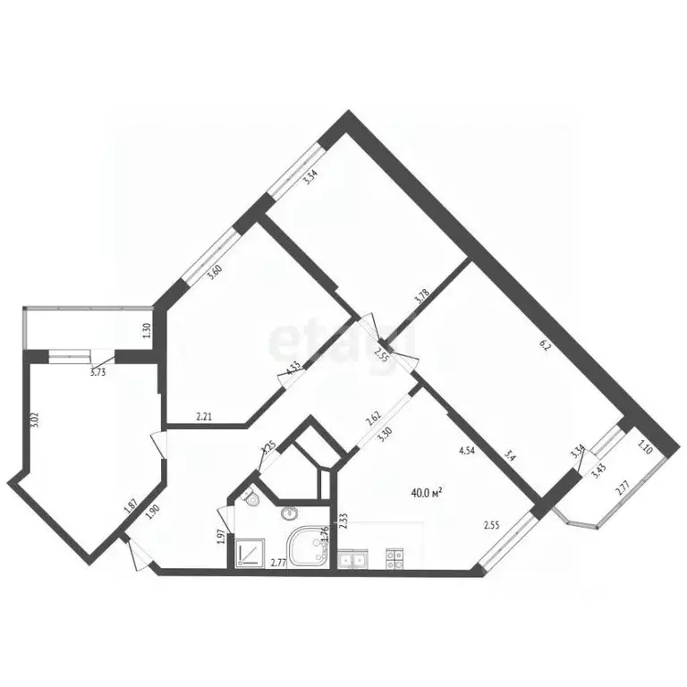 4-к кв. Московская область, Одинцово Северная ул., 5к4 (120.0 м) - Фото 2