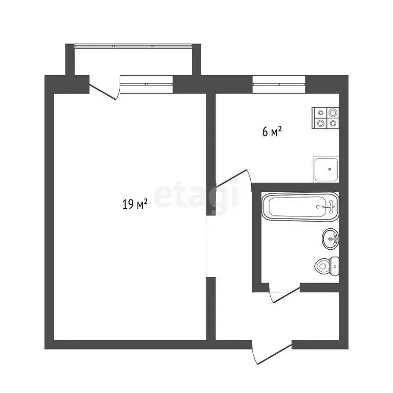 1-комнатная квартира: Саранск, улица Семашко, 5 (32 м) - Фото 0