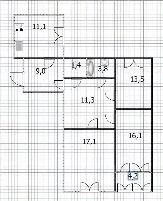 3-к кв. Башкортостан, Уфа ул. Мусы Джалиля, 74 (85.4 м) - Фото 2