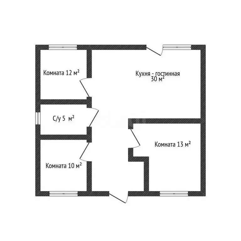 Дом в аул Козет, 2-й Кавказский переулок, 4 (109 м) - Фото 1