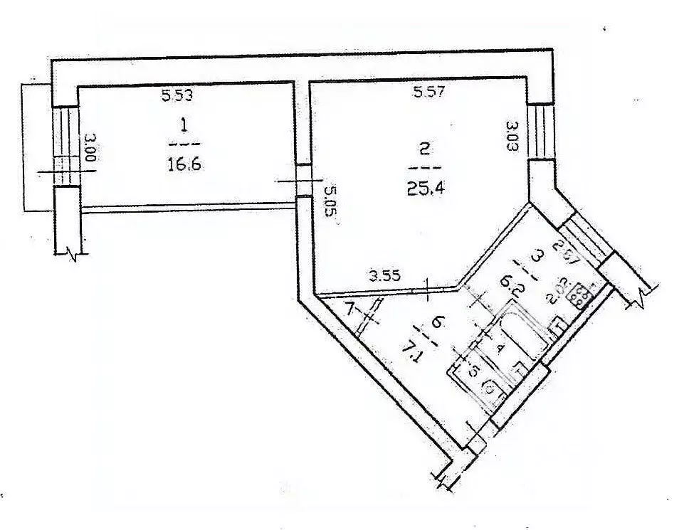 2-к кв. Вологодская область, Череповец ул. Космонавта Беляева, 30 ... - Фото 2