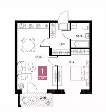 1-к кв. Рязанская область, Рязанский район, Тюшевское с/пос, д. Хирино ... - Фото 0