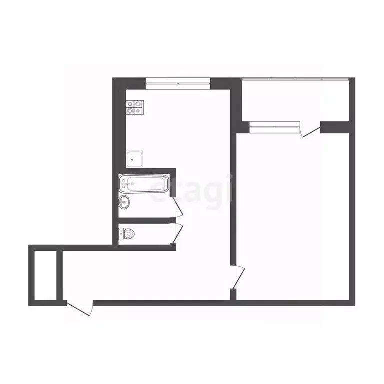 1-к кв. Мордовия, Саранск Ярославская ул., 6 (32.7 м) - Фото 2