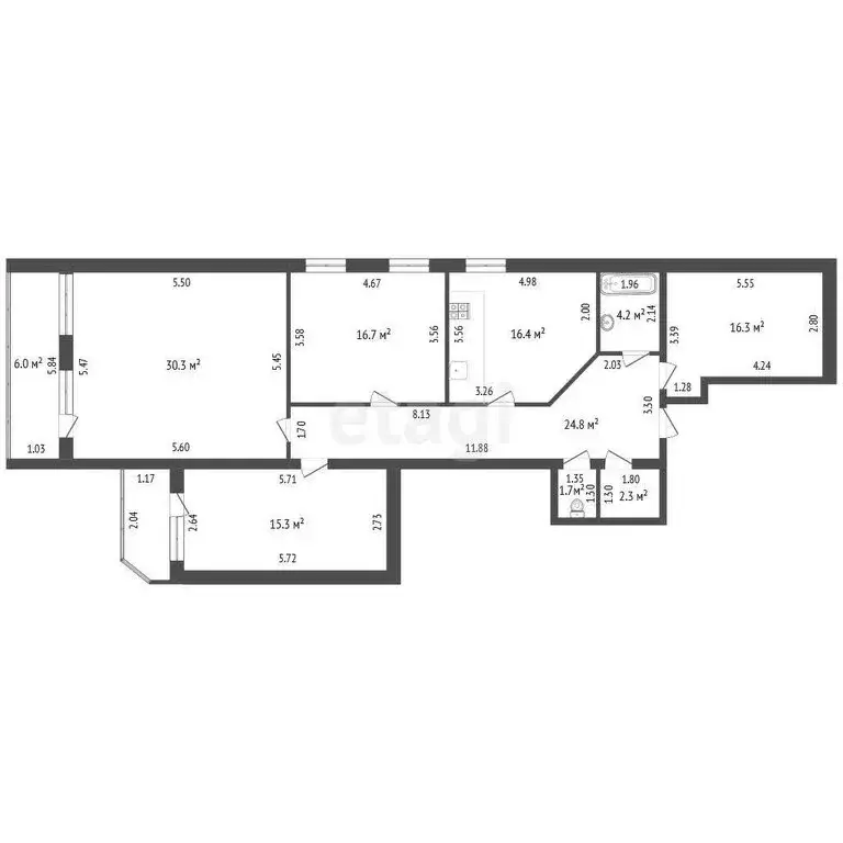 3-комнатная квартира: Тамбов, улица Рылеева, 71к1 (127.9 м) - Фото 1