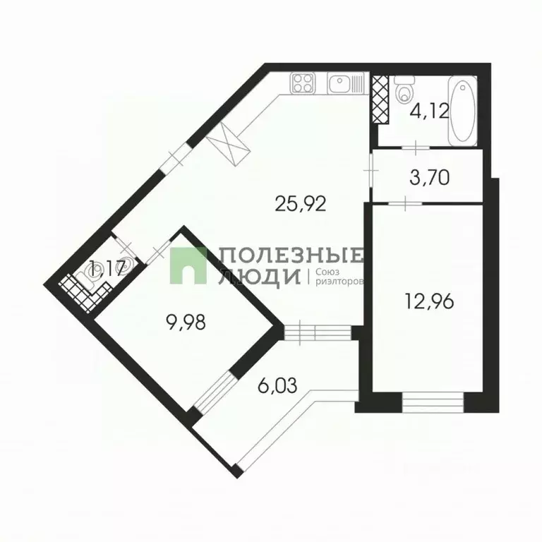 2-к кв. Санкт-Петербург Богатырский просп., 45 (61.4 м) - Фото 2