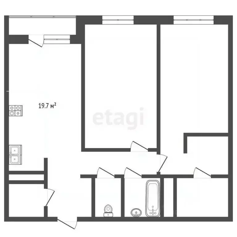 2-к кв. Тюменская область, Тюмень ул. Михаила Сперанского, 45 (80.0 м) - Фото 1