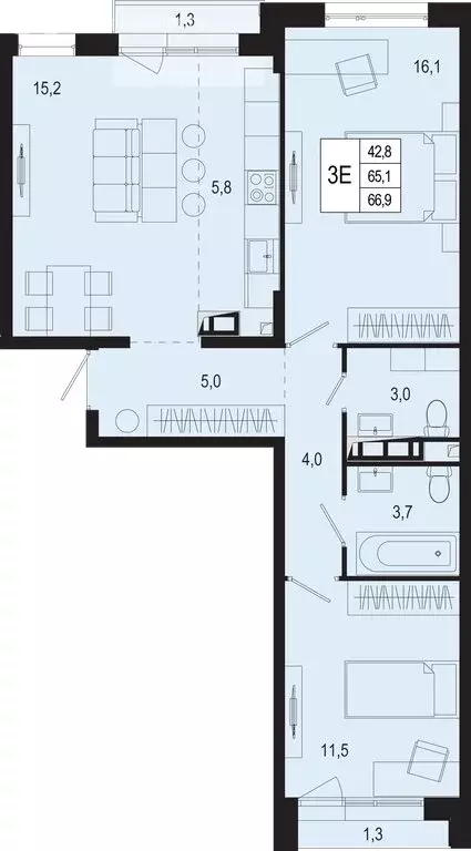 Квартира-студия: Московская область, городской округ Подольск, деревня ... - Фото 1