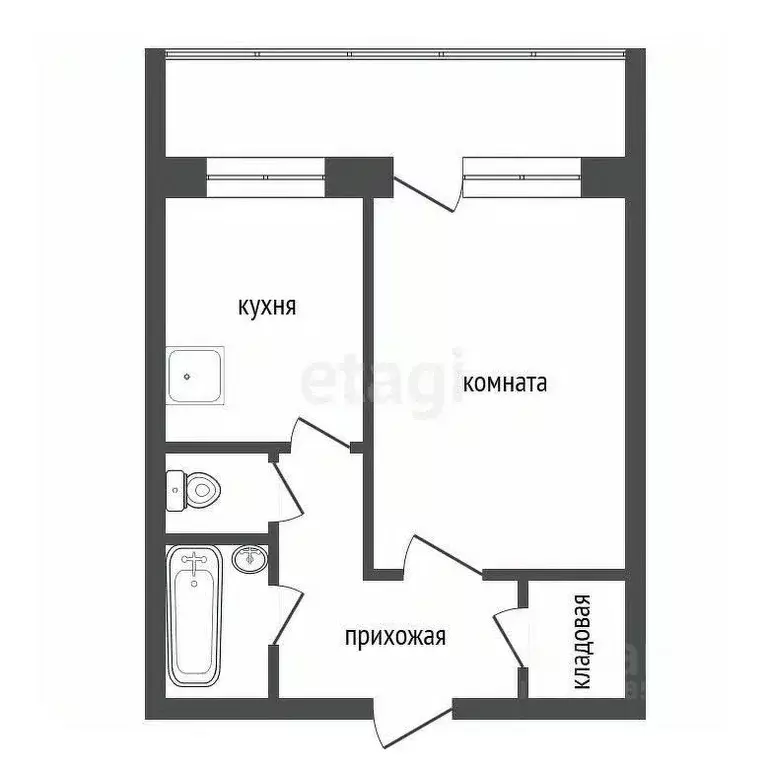 1-к кв. Красноярский край, Красноярск ул. Любы Шевцовой, 76 (32.1 м) - Фото 1