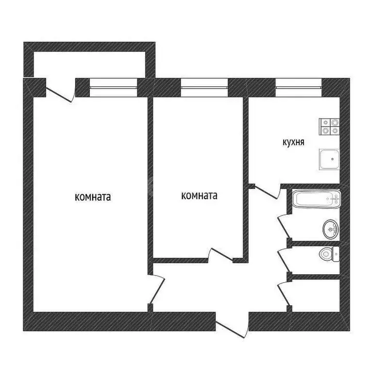 2-комнатная квартира: Кириши, проспект Ленина, 5А (44.2 м) - Фото 0