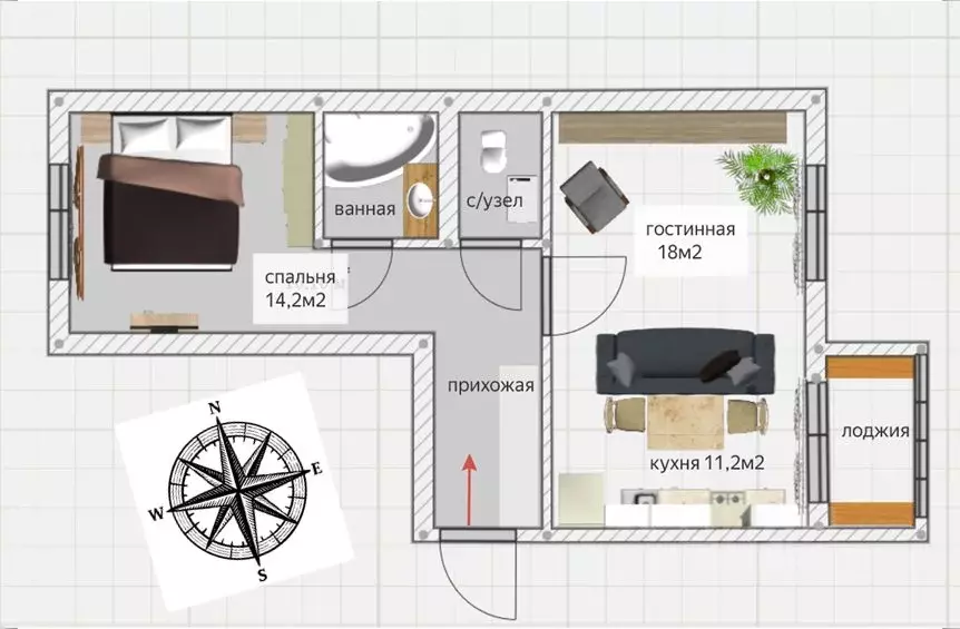 2-к кв. Нижегородская область, Нижний Новгород Заречный бул., 5 (60.0 ... - Фото 2