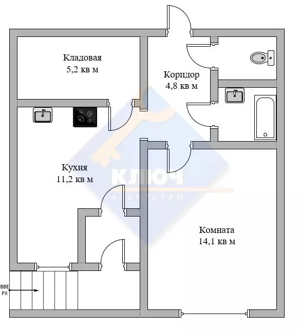 Продаётся 1-к квартира, 40.7 м - Фото 1