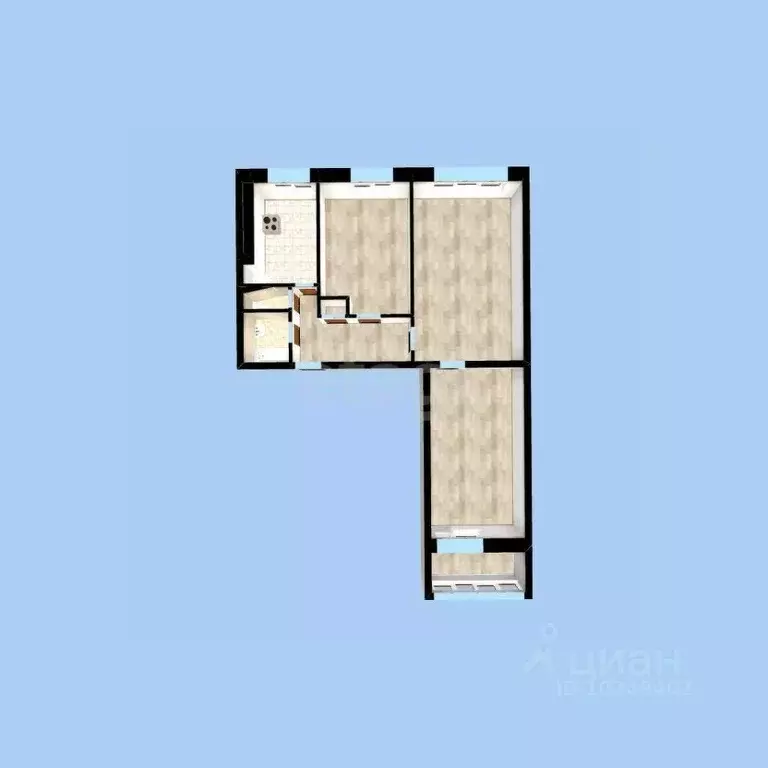 3-к кв. Башкортостан, Уфа ул. Степана Кувыкина, 9 (63.4 м) - Фото 1