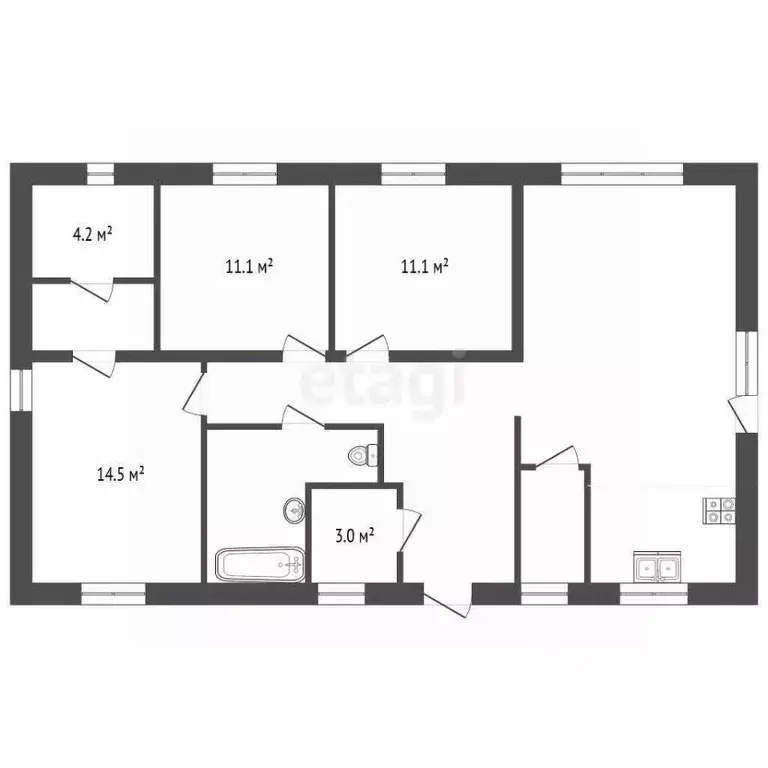 Дом в Пермский край, Пермский муниципальный округ, Грин парк кп ул. ... - Фото 1