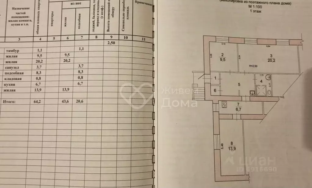 3-к кв. Волгоградская область, Волгоград ул. Богданова, 25 (64.2 м) - Фото 1