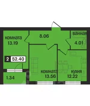 2-к кв. Владимирская область, Муром ул. 1-я Новослободская (52.4 м) - Фото 0