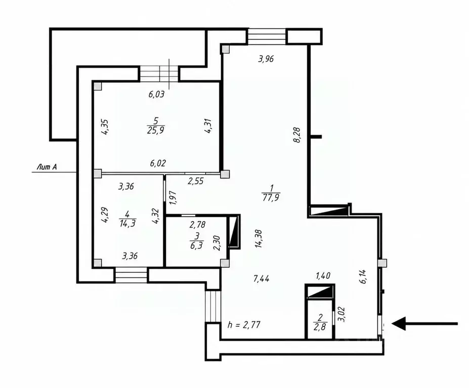 3-к кв. Челябинская область, Челябинск ул. Академика Королева, 23 ... - Фото 2