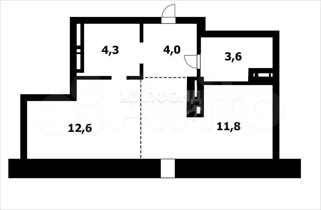 Квартира-студия, 36,3 м, 7/7 эт. - Фото 0