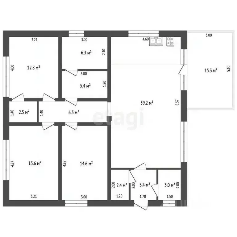 Дом в Крым, Феодосия Колос СПК, ул. Береговая (121 м) - Фото 2