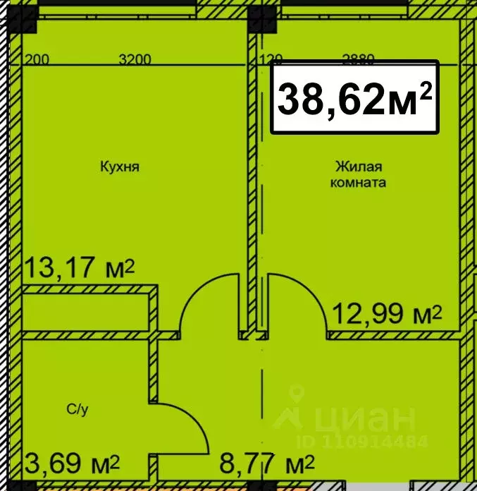 1-к кв. Ставропольский край, Ессентуки ул. Благодатная, 22к2 (38.62 м) - Фото 0