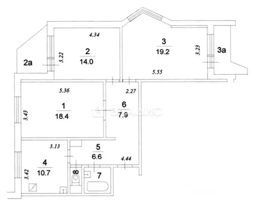 3-к кв. Москва Бескудниковский бул., 22 (80.9 м) - Фото 1
