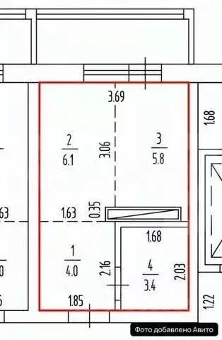 Студия Алтайский край, Новоалтайск Октябрьская ул., 18В (21.7 м) - Фото 2