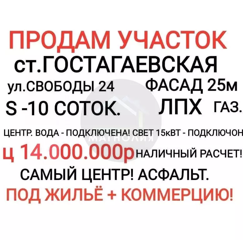 Участок в Краснодарский край, Анапа муниципальный округ, Гостагаевская ... - Фото 0