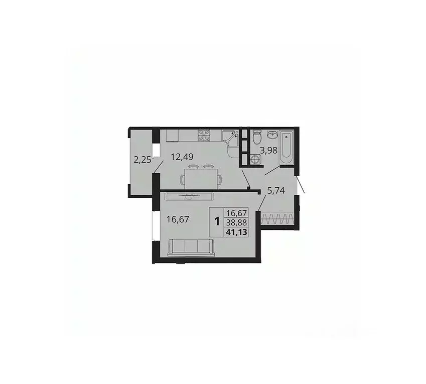 1-к кв. Краснодарский край, Краснодар пос. Знаменский, Родные Просторы ... - Фото 1