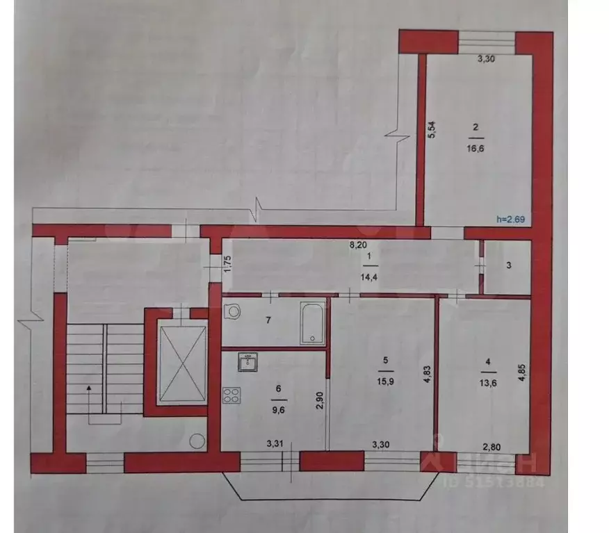 3-к кв. Амурская область, Благовещенск Театральная ул., 79 (78.1 м) - Фото 2