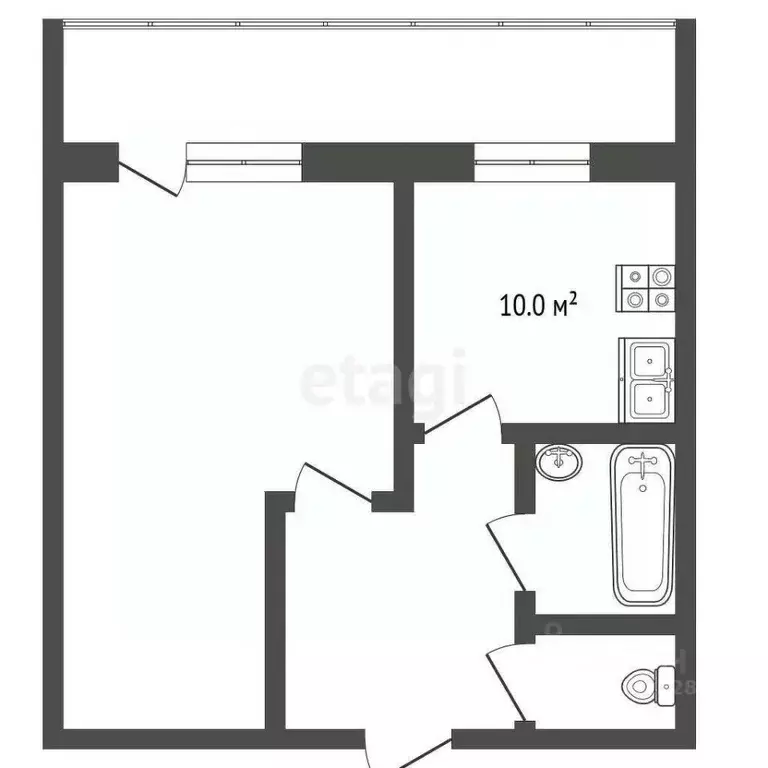 1-к кв. Владимирская область, Муром д. Пестенькино, ул. Центральная, ... - Фото 1