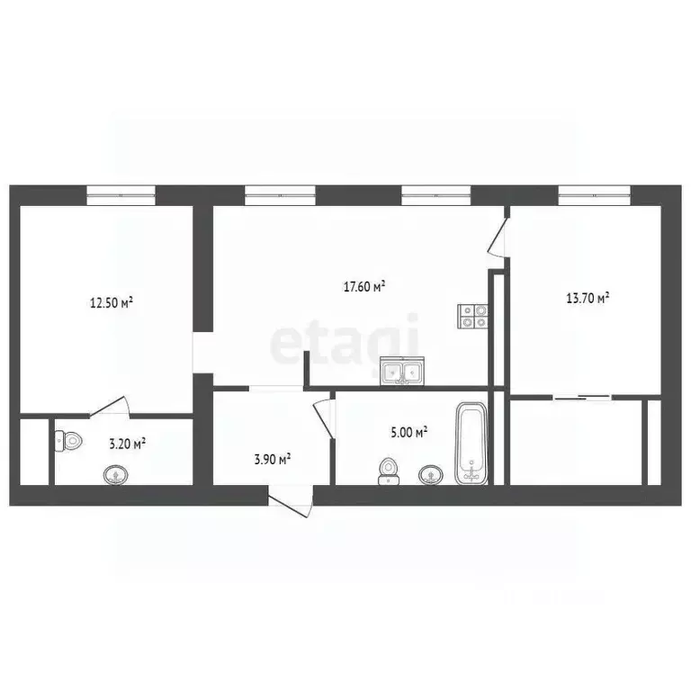 2-к кв. Санкт-Петербург Зеленогорская ул., 3 (55.0 м) - Фото 1