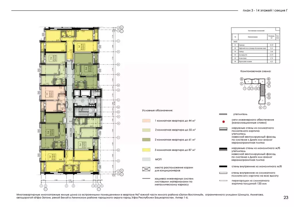 2-к кв. Башкортостан, Уфа Затон-Восточный жилрайон, Паруса жилой ... - Фото 1