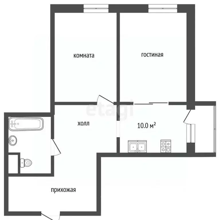 2-к кв. Московская область, Реутов Советская ул., 14к1 (67.0 м) - Фото 2