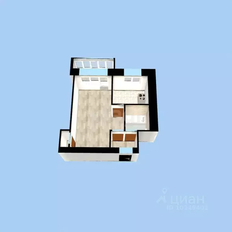 1-к кв. Башкортостан, Уфа Первомайская ул., 49 (29.0 м) - Фото 1