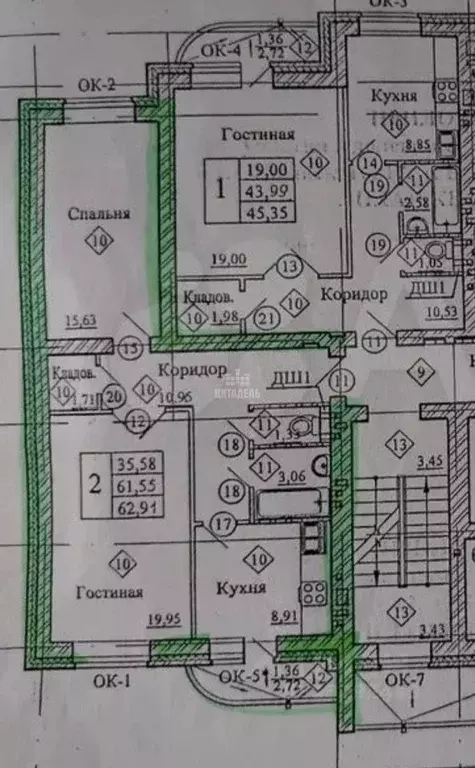 2-к кв. Воронежская область, Воронеж ул. Урывского, 17/2 (63.0 м) - Фото 1