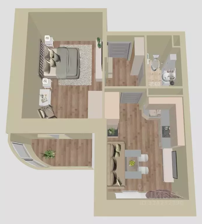 1-к кв. Московская область, Домодедово Востряково мкр, ул. Ледовская, ... - Фото 2