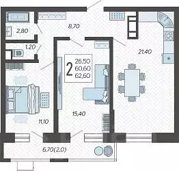 2-к кв. Краснодарский край, Краснодар 9-й километр мкр, ул. ... - Фото 1