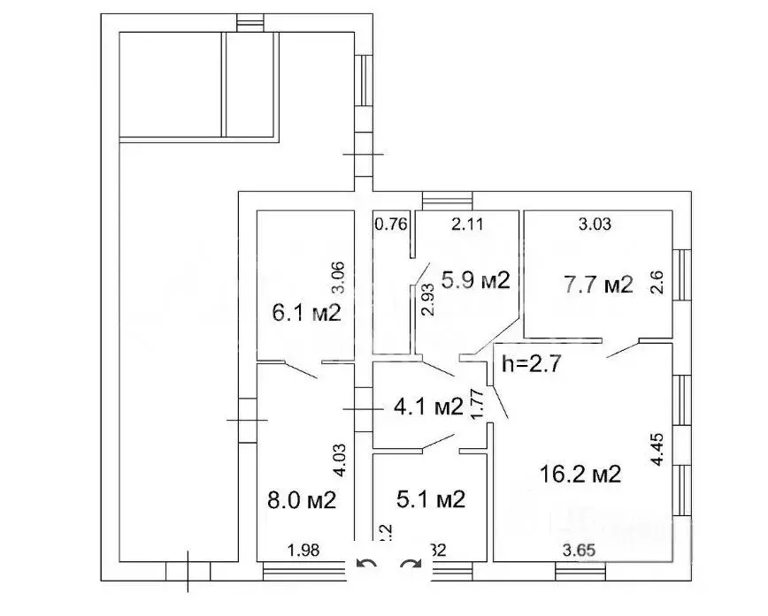 Дом в Кемеровская область, Кемерово Лунная ул., 13 (56 м) - Фото 1