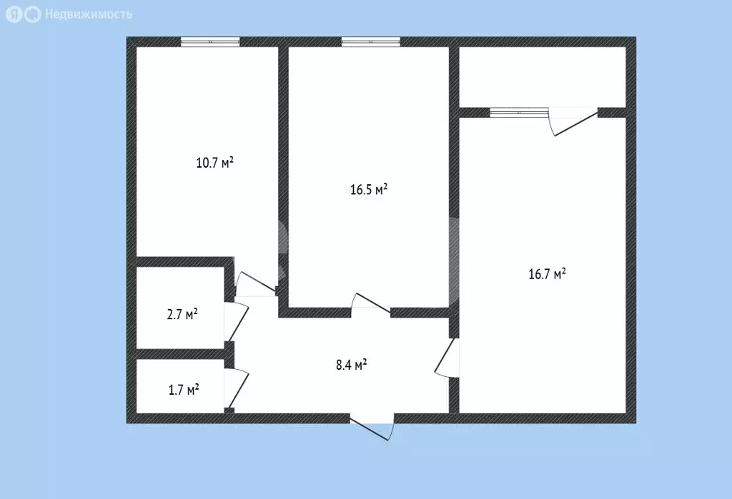 2-комнатная квартира: Черкесск, улица Свободы, 62П (56.7 м) - Фото 1