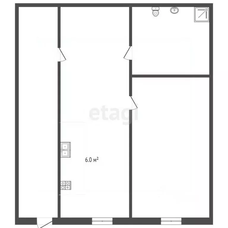 2-к кв. Нижегородская область, Выкса пл. Свердлова, 1 (43.6 м) - Фото 1