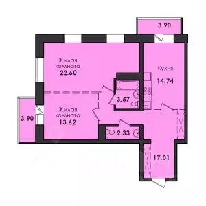 2-к кв. Иркутская область, Иркутск ул. Якоби, 6 (81.67 м) - Фото 0